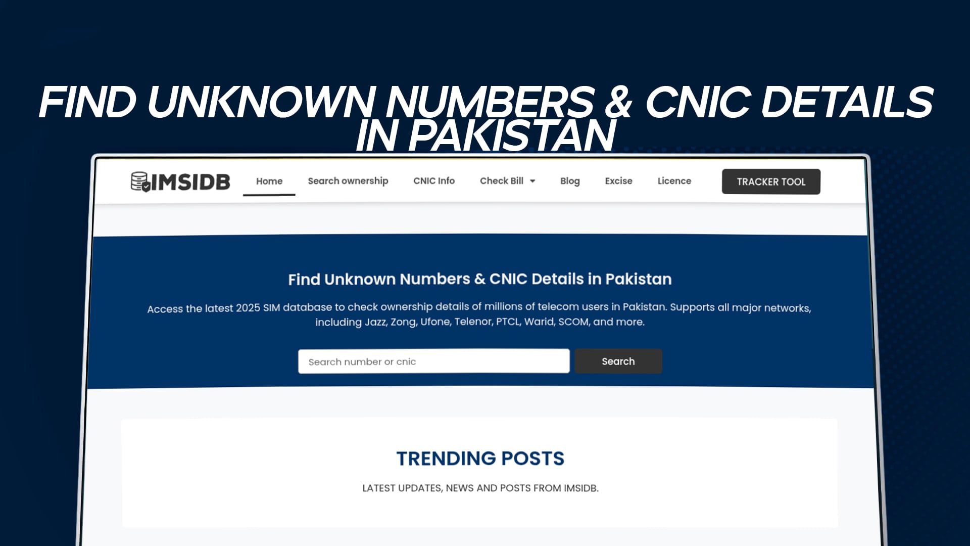 Find Unknown Numbers & CNIC Details in Pakistan