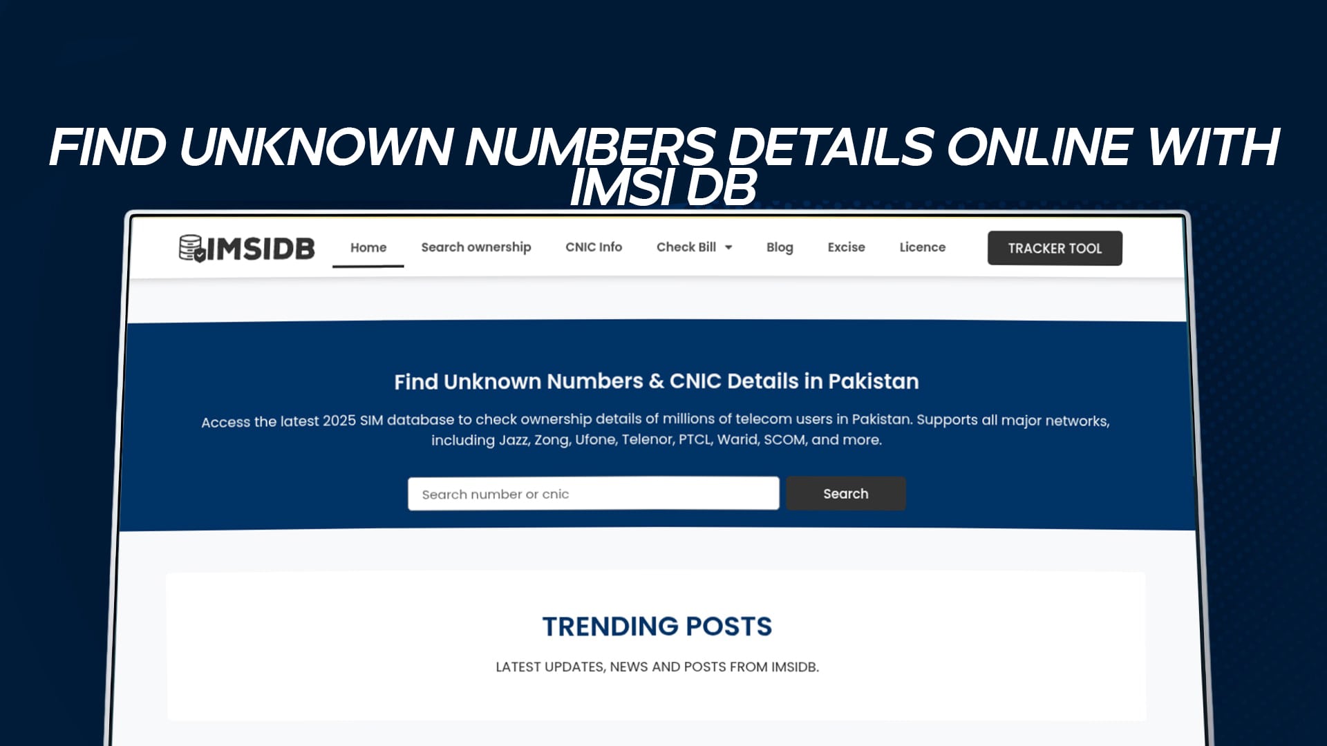Find Unknown Numbers Details Online with IMSI DB