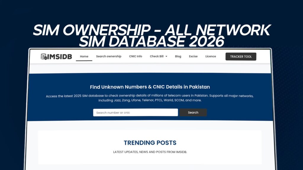 SIM Ownership – All Network SIM Database 2026
