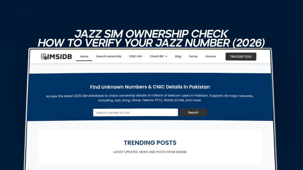 Jazz SIM Ownership Check - How to Verify Your Jazz Number (2026)