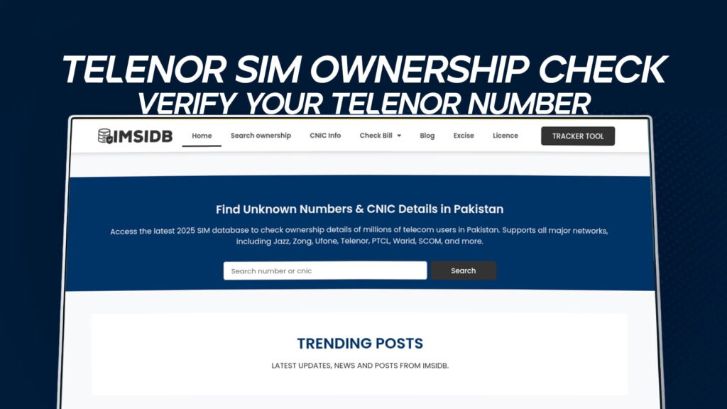 Telenor SIM Ownership Check - Verify Your Telenor Number