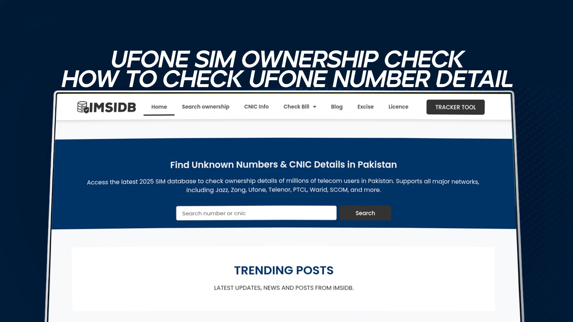 Ufone SIM Ownership Check - How to Check Ufone Number Detail