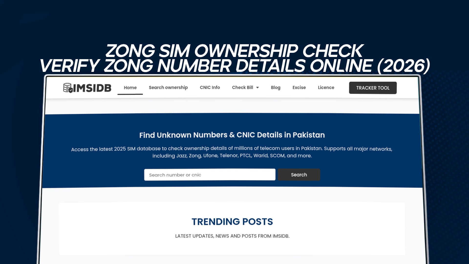 Zong SIM Ownership Check - Verify Zong Number Details 2026